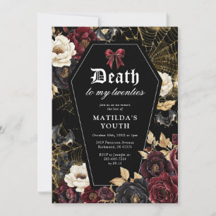 Invitation d'anniversaire gothique 30 ans "Mort à