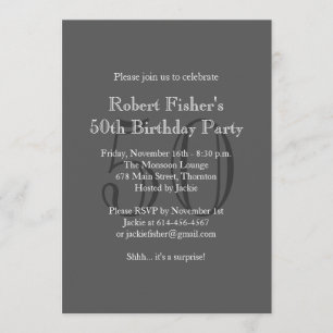 Invitation d'anniversaire gris classique