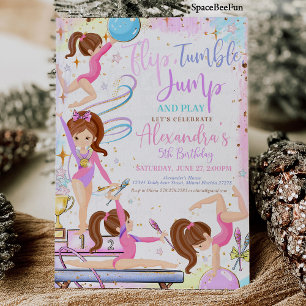 Invitation d'anniversaire Gymnastique Fête de Gymn