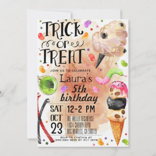 Invitation d'anniversaire Halloween