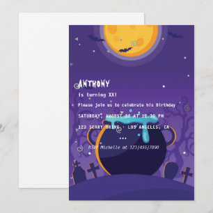 Invitation d'anniversaire Halloween