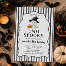 Invitation d'anniversaire Halloween deux épouvanta