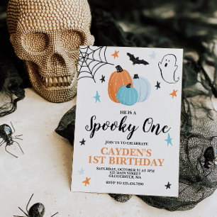 Invitation d'anniversaire Halloween Effrayant Un 1