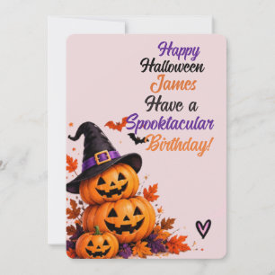 Invitation d'anniversaire Halloween pour un mignon