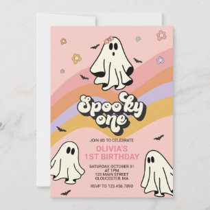 Invitation d'anniversaire Hippie Halloween Spooky