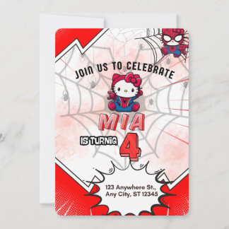 Invitation d'anniversaire HK SpiderMan