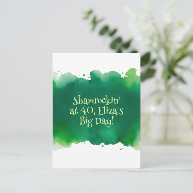 invitation d'anniversaire jour de la saint patrick (Debout devant)