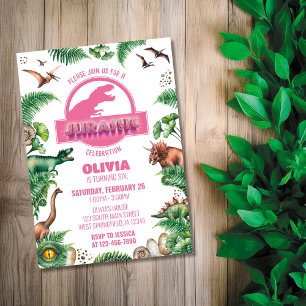 Invitation d'anniversaire Jurassique Invitation Ju