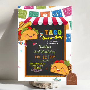 Invitation d'anniversaire Kid's Taco Twosday