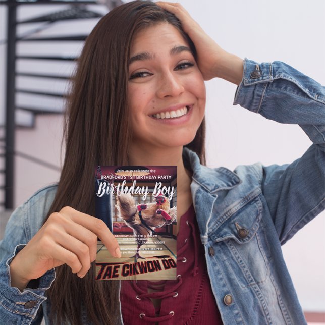 Invitation d'anniversaire : la poule dansante exce (Créateur téléchargé)