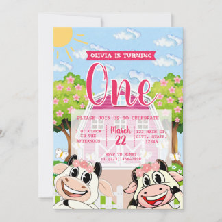 Invitation d'anniversaire La Vaca Lola