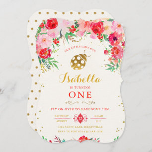 Invitation d'anniversaire LadyBug