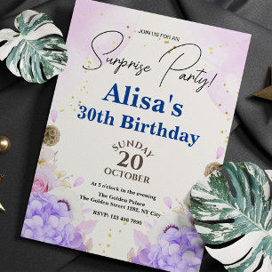 Invitation d'anniversaire lavande