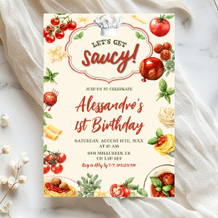 Invitation d'anniversaire Let's Get Saucy