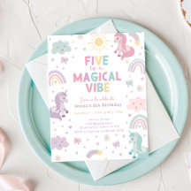 Invitation d'anniversaire Licorne