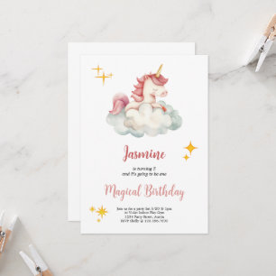 invitation d'anniversaire licorne merveilleuse