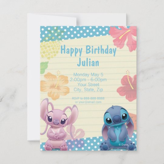 Invitation D Anniversaire Lilo Et Stitch Zazzle Ca