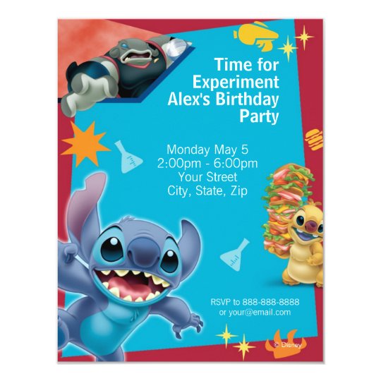 Invitation D Anniversaire Lilo Et Stitch Zazzle Ca