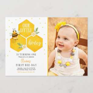 Invitation d'anniversaire Little Honey Bee Day Bee