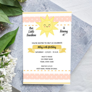 Invitation d'anniversaire Little Sunshine