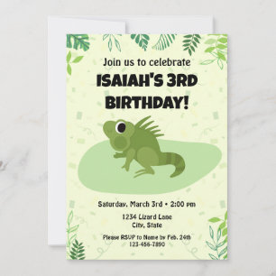 Invitation d'anniversaire Lizard