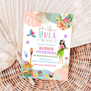 Invitation d'anniversaire Luau hawaïen