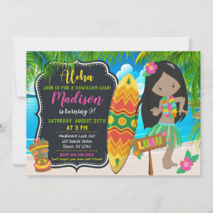 Invitation d'anniversaire Luau Invites Aloha