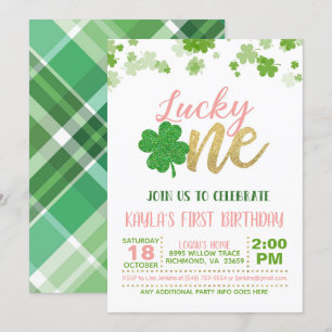 Invitation d'anniversaire Lucky One - Girl