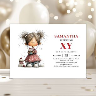 Invitation d'anniversaire ludique pour une petite