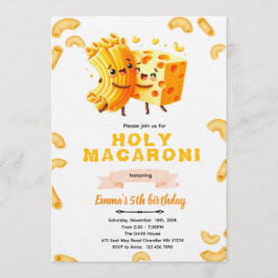 Invitation d'anniversaire Mac and Cheese