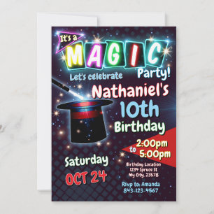 Invitation d'anniversaire magique