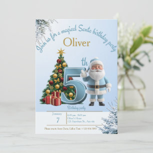 Invitation d'anniversaire Magique de Père Noël – 5