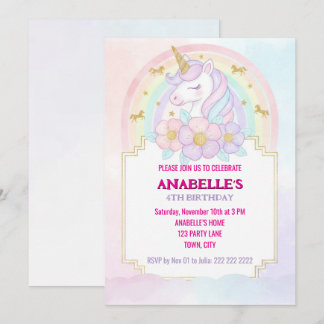 Invitation d'anniversaire magique personnalisée Li