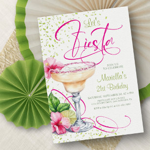 Invitation d'anniversaire Marguerite Tropical Flor