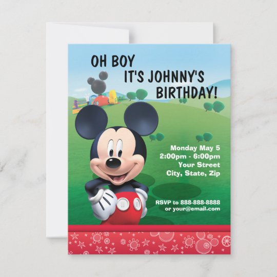 Invitation D Anniversaire Mickey Mouse Zazzle Ca