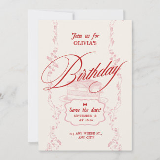 Invitation d'anniversaire minimaliste moderne | An