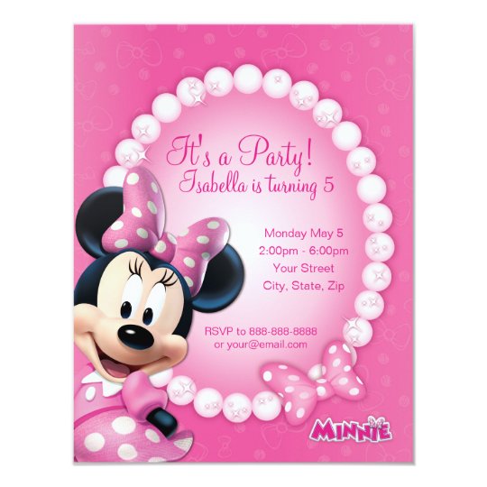 Jppngmuryovoafb 50 Invitation Anniversaire Minnie A Personnaliser