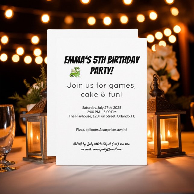 Invitation d'anniversaire Modèles | Numérique et i (Créateur téléchargé)
