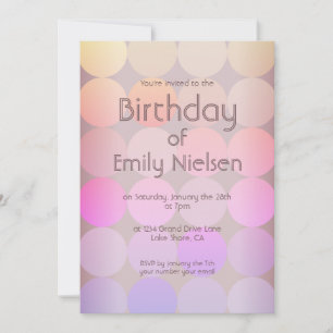 Invitation d'anniversaire moderne