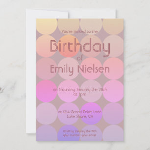 Invitation d'anniversaire moderne