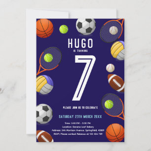 Invitation d'anniversaire moderne pour garçons en
