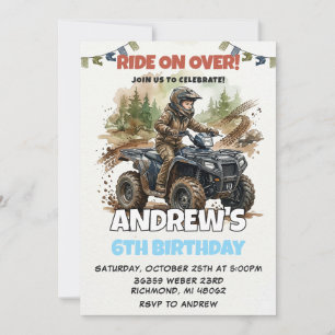 Invitation d'anniversaire moderne pour véhicule to