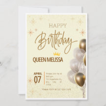Invitation d'anniversaire modifiable avec ballons