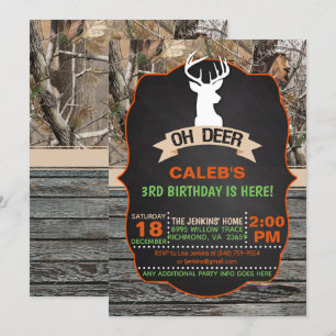 Invitation d'anniversaire Oh Deer - Garçon