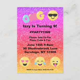Invitation d'anniversaire OMG Ombre Parties scinti