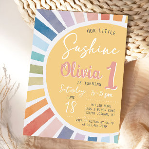 Invitation d'anniversaire Our Little Sunshine