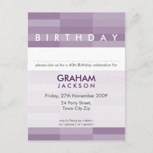 INVITATION D'ANNIVERSAIRE : : panneau
