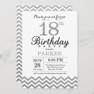 Invitation d'anniversaire Parties scintillant d'ar