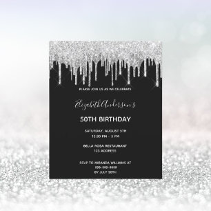 Invitation d'anniversaire parties scintillant en a