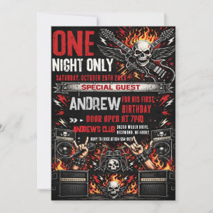 Invitation d'anniversaire Personal One Rocks